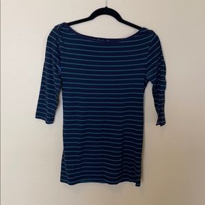 Basic shirt. Blue and green stripes